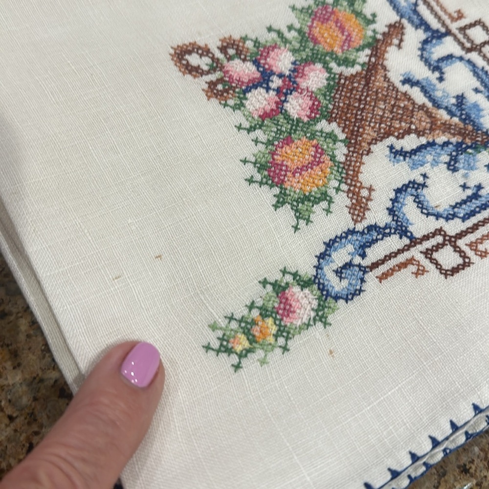 Italian Embroidered Vintage Table Linen Napkins - Picture 12 of 14